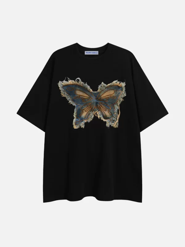 Aelfric Eden Applique Embroidery Butterfly Tee