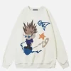 Aelfric Eden Cartoon Printing Sweatshirt White