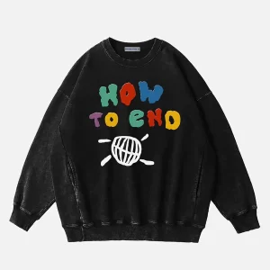 Aelfric Eden Colorful Letter Sweatshirt