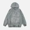 Aelfric Eden Denim Dragon Print Hoodie