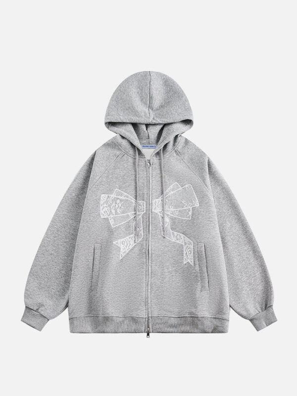 Aelfric Eden Embroidery Lace Bow Hoodie