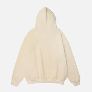 Aelfric Eden Shopping Cart Bear Print Beige Hoodie