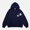 Aelfric Eden Star Print Blue Hoodie